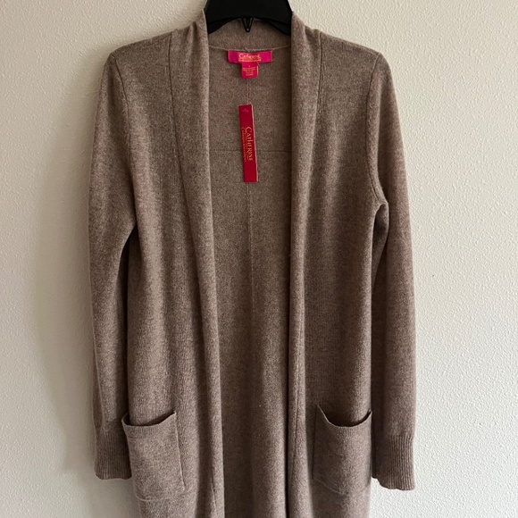 NEW Cashmere Open Front Sweater Size S - Picture 1 of 7